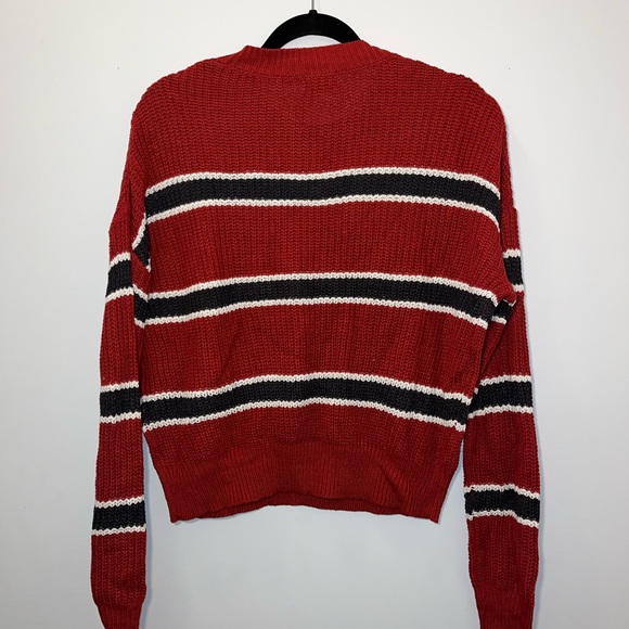 Ambiance Apparel Red Navy white Sweater Ladies Medium NWOT - Picture 5 of 5